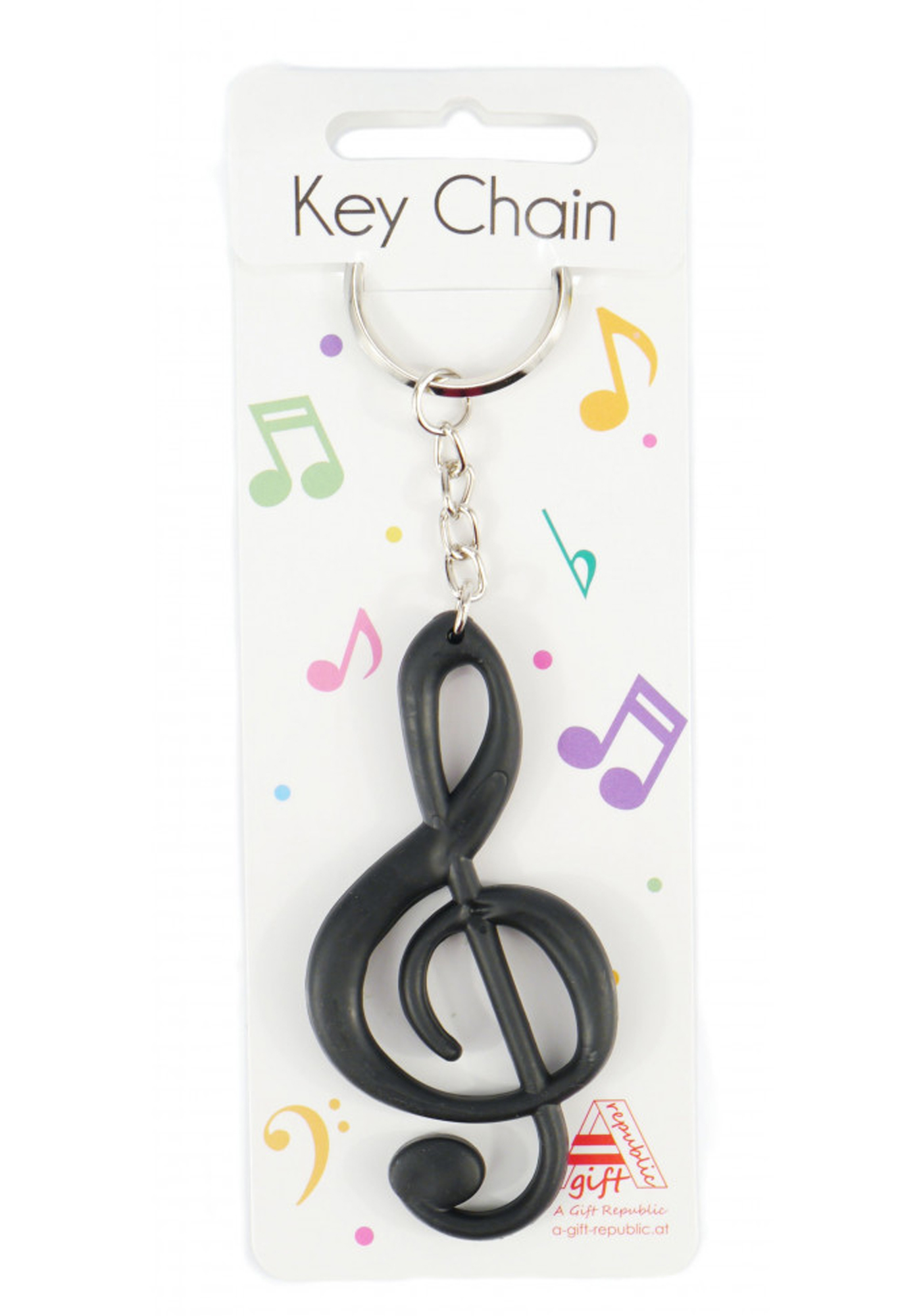 Keyring Treble Clef black
