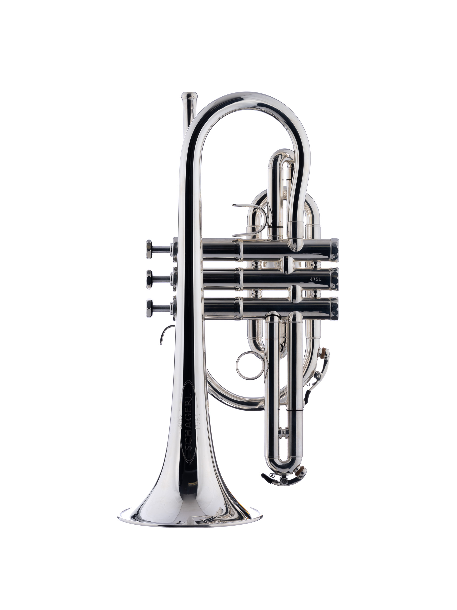 Schagerl B-Cornet " 1961" silver plated