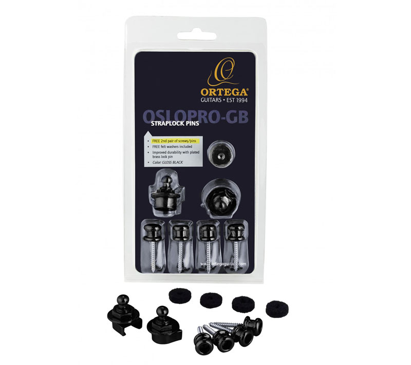 Ortega Straplock Pins Gloss Black 