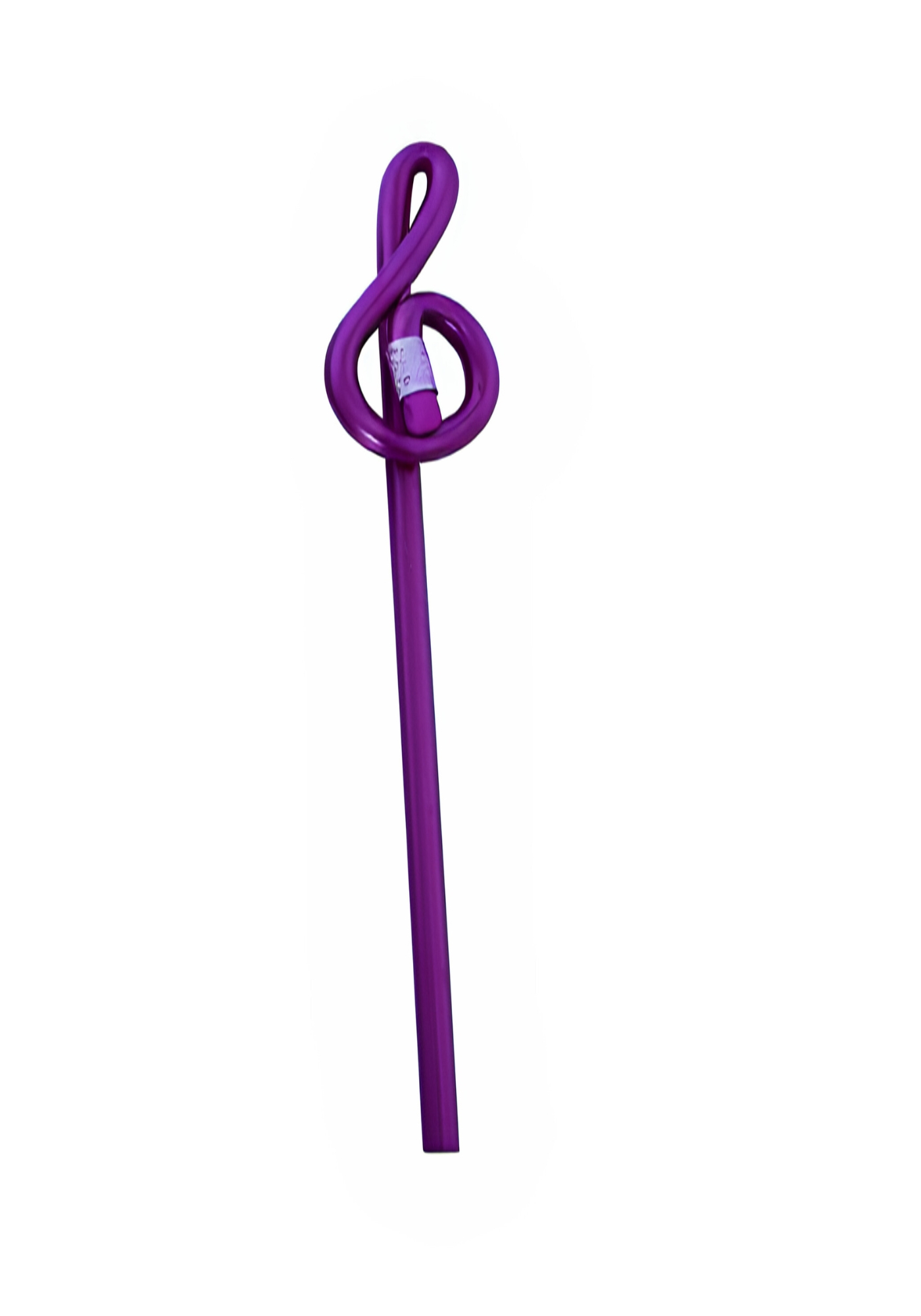 Pencil treble clef purple - shaped