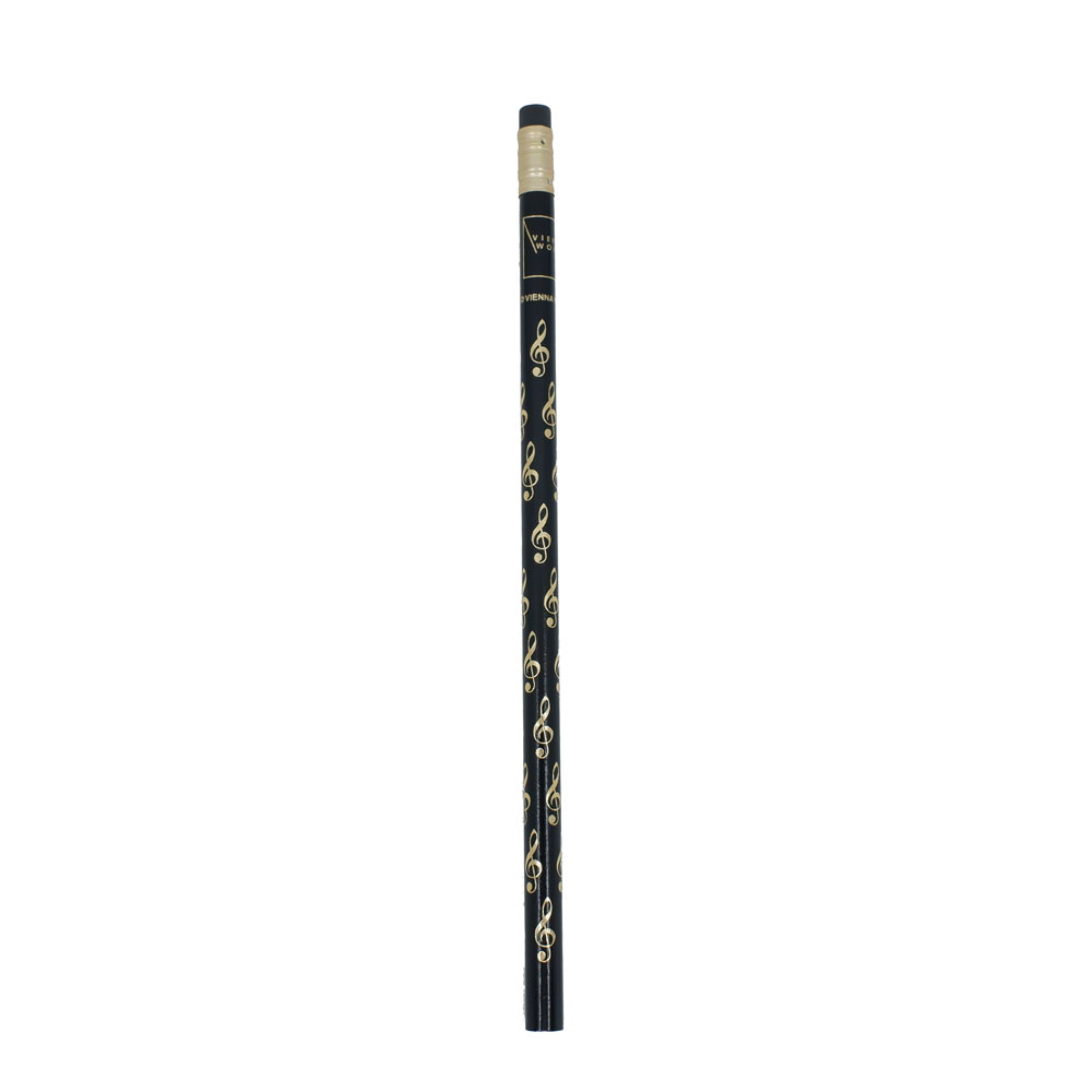 Pencil with treble clef design, black