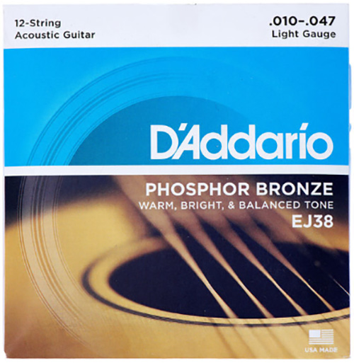 D Addario Akkustikgitarre 12 Saiter Saitensatz EJ 38