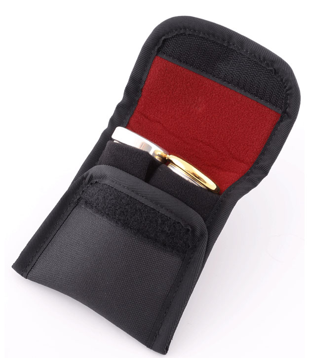 JK mouthpiece pouch for 2 trombone mouthpieces, black
