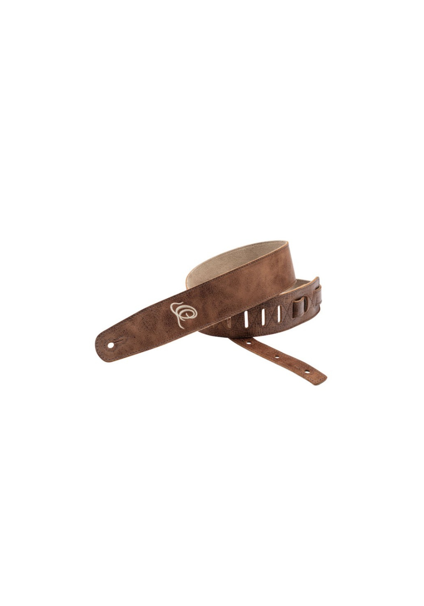 Ortega Guitar Strap Suede Leather Cognac OSSU-40