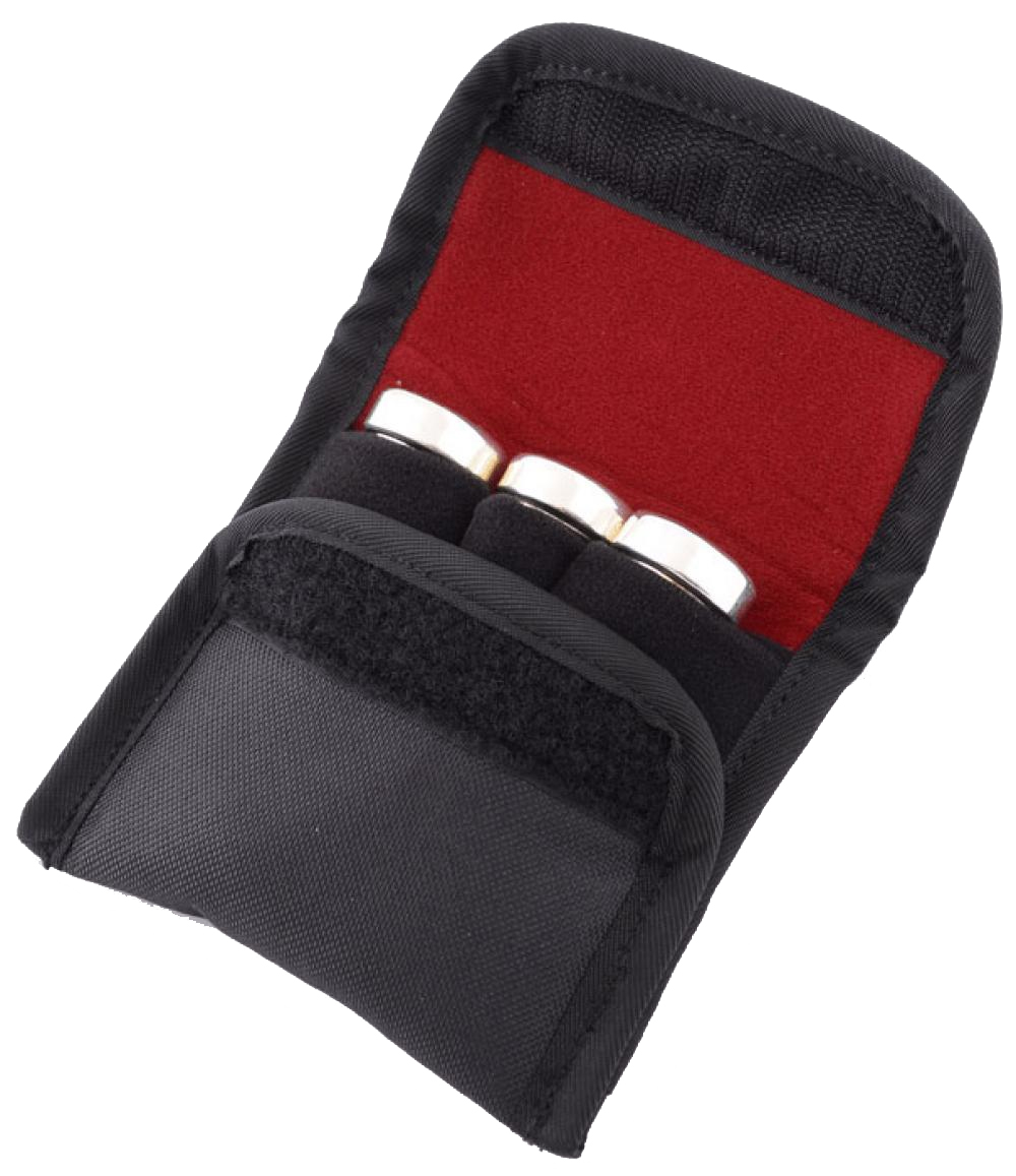 JK Trumpet Mouthpiece pouch for 3 Mouthpieces, black
