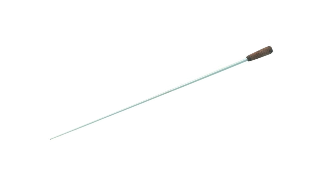 Baton Fibreglass white with cork handle, 42cm