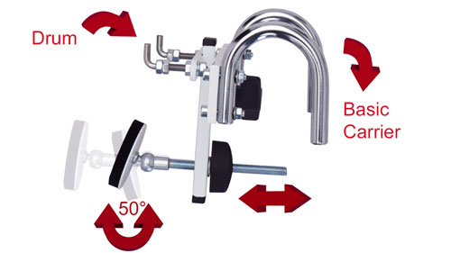 Lefima Trageadapter für große Trommel 7706 w weiß
