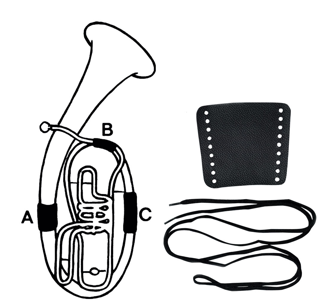 Hand Protect for Tenor Horn, Part A, leather