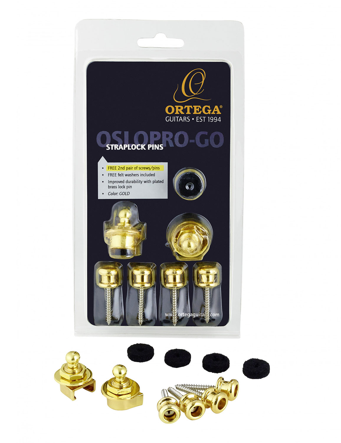 Ortega Straplock Pins Gold
