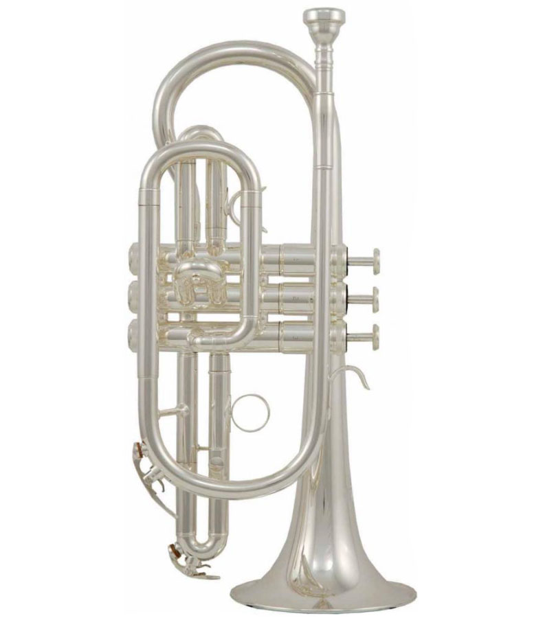 Venus B-Kornett CR-200S versilbert mit Etui