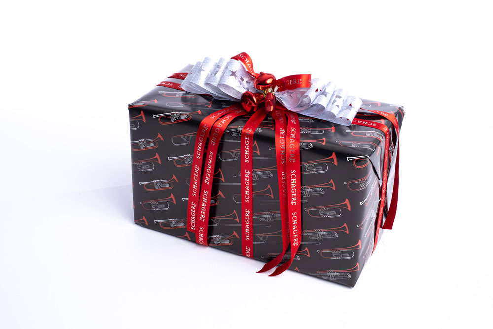 Schagerl gift wrapping paper sheets 3-pack incl. gift ribbon