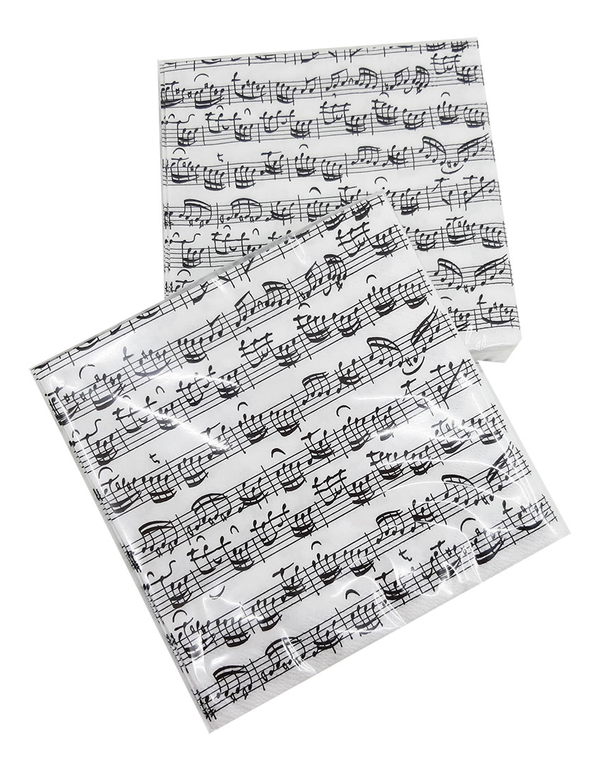 Paper napkins - music sheet