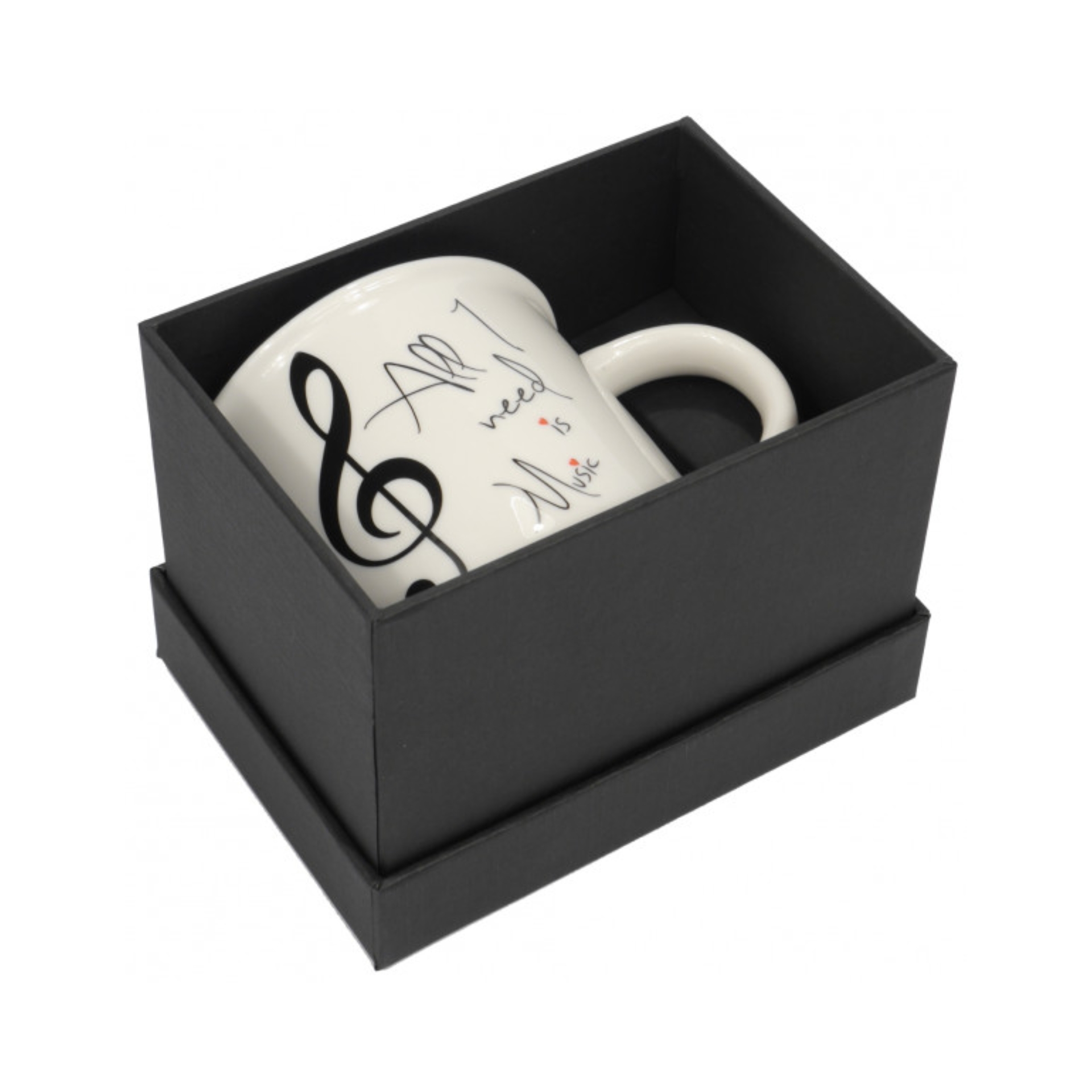 Cup "All I Need Is Music" White 350 ML with Gift Case