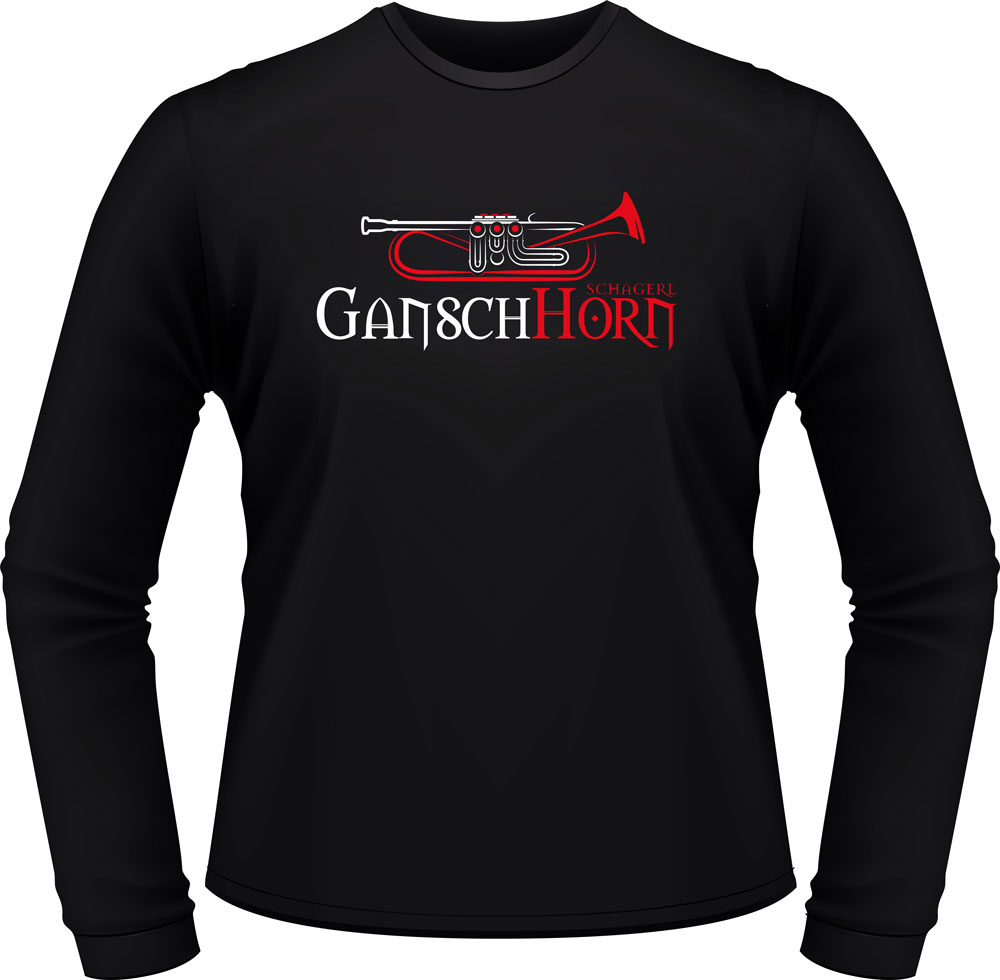 Schagerl T-Shirt Gansch Horn Longsleeve - black - L