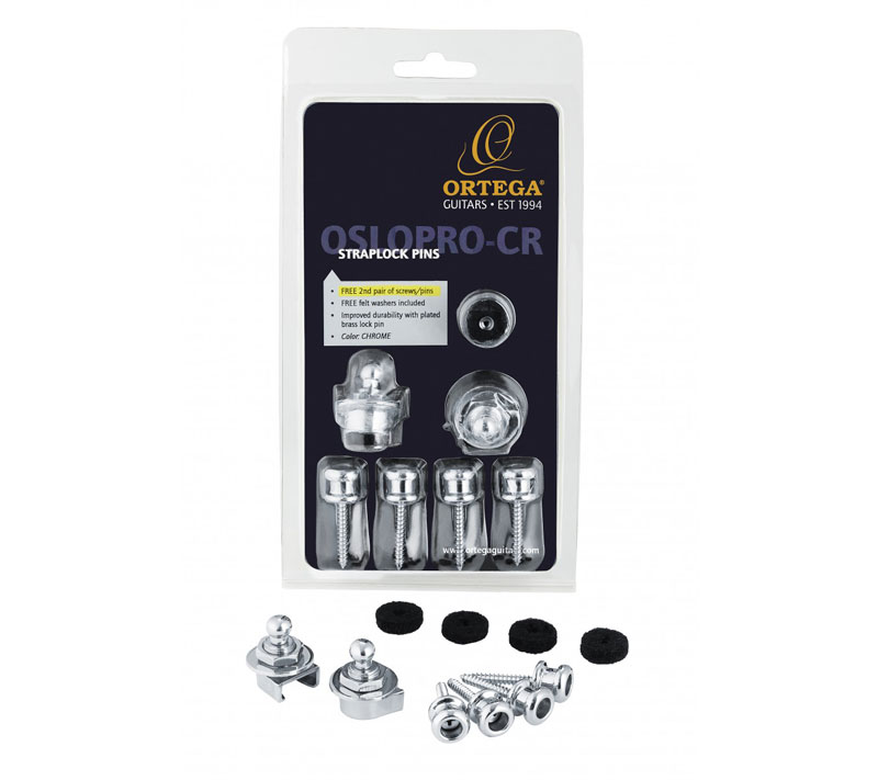 Ortega Straplock-Pins Chrome