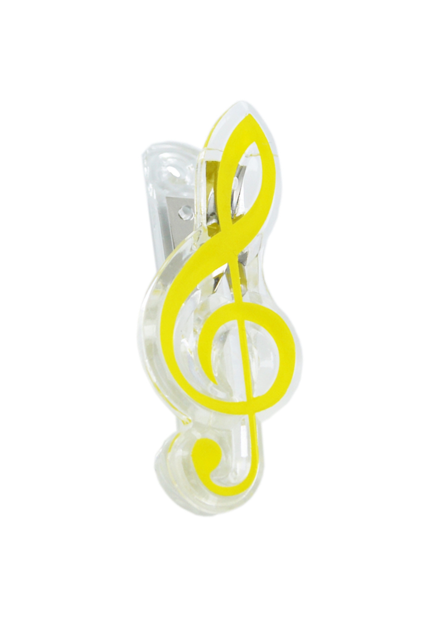 Treble clef clip - yellow