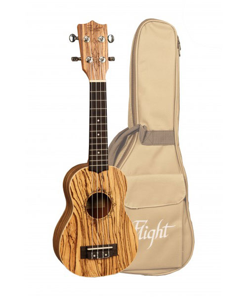 Flight Sopranukulele DUS-322 ZEB/ZEB inkl. Gig Bag