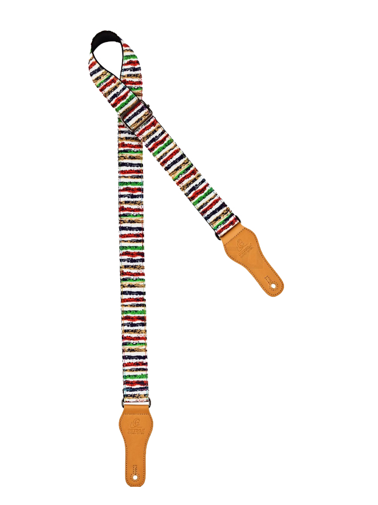 Ortega Ukulele Strap Cotton "Striped" 